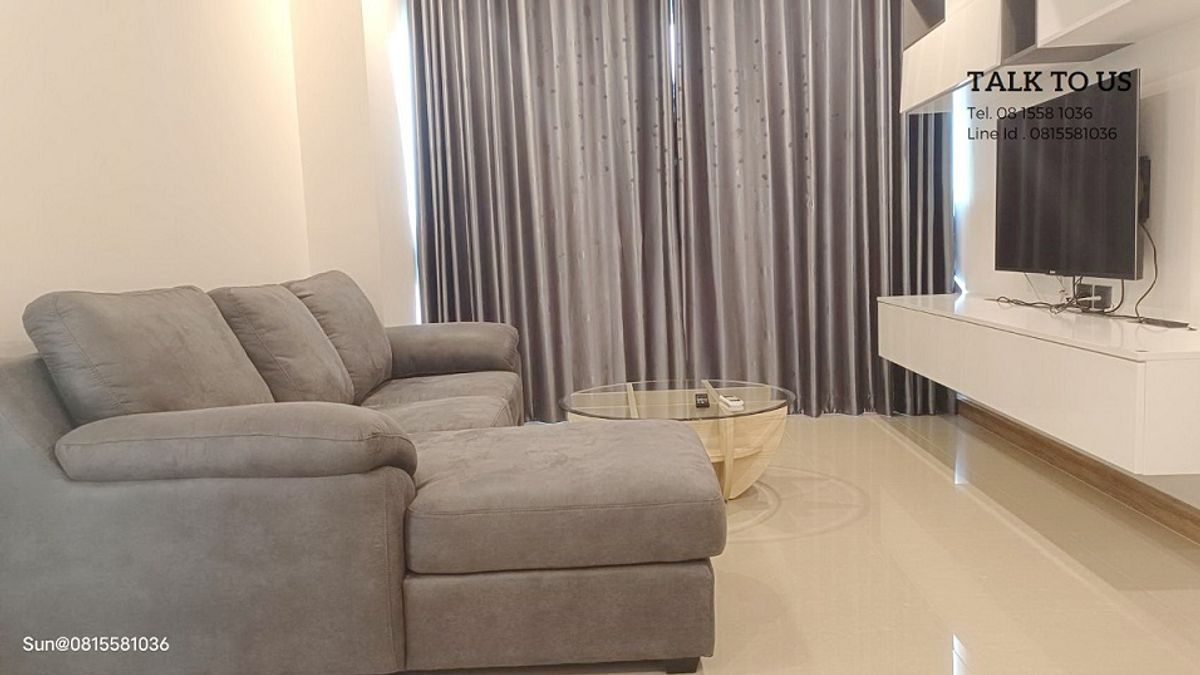 For RentCondoRama9, Petchburi, RCA : #Condo for rent, Supalai Wellington 2 -1, 1 bedroom, 7th floor, size 42 sq.m.