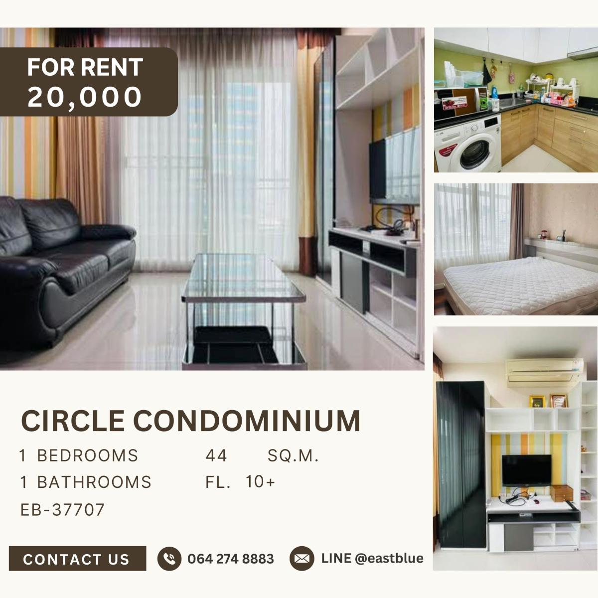 ให้เช่าคอนโดพระราม 9 เพชรบุรีตัดใหม่ RCA : Circle Condominium, 1 bed, 20000 per month