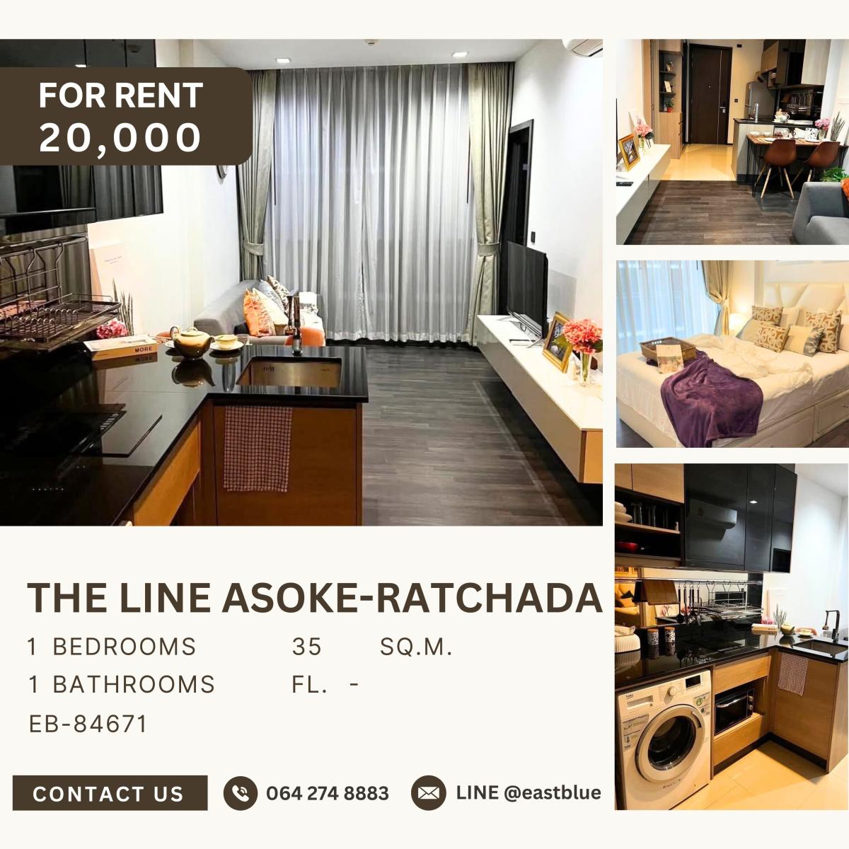 For RentCondoBang kae, Phetkasem : The Line Asoke-Ratchada, 1 bed, 20000 per month