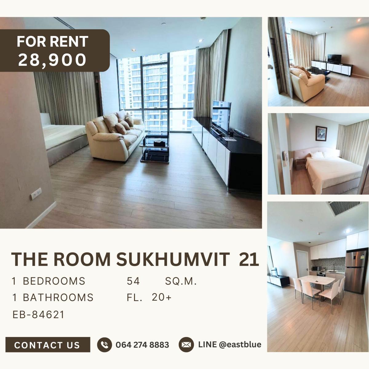 ให้เช่าคอนโดสุขุมวิท อโศก ทองหล่อ : The Room Sukhumvit 21, 1 bed, 28900 per month