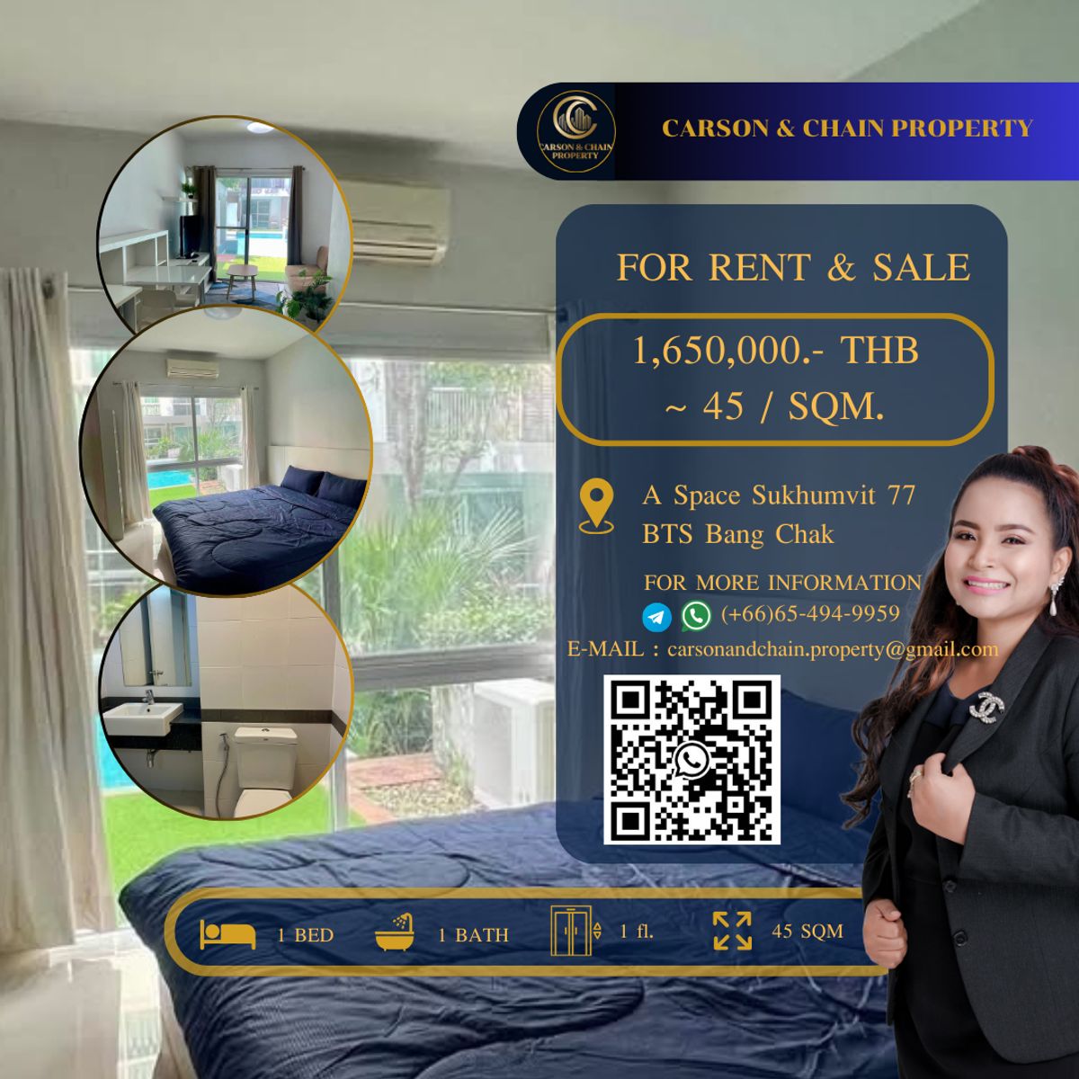 ขายคอนโดอ่อนนุช อุดมสุข : A Space Sukhumvit 77