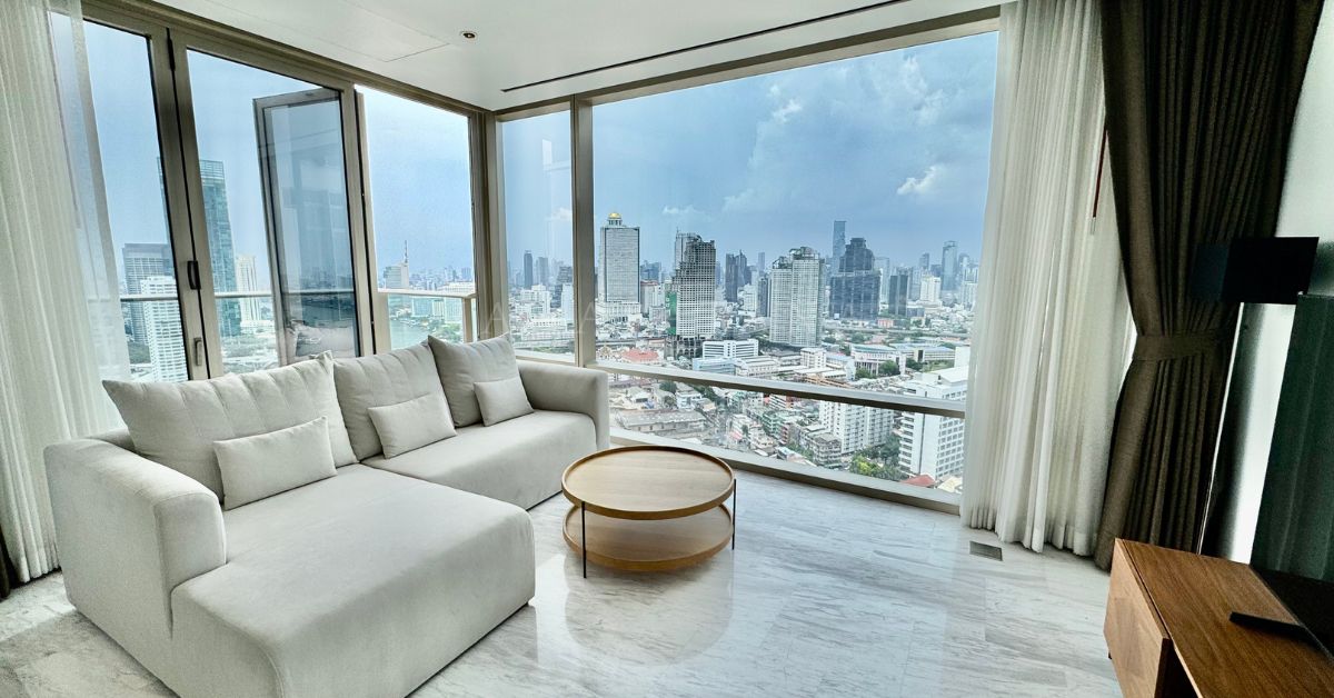 For RentCondoSathorn, Narathiwat : Rent: Four Seasons, Private Residence, Bangkok, Size: 115.93 sq.m. | 2 bedrooms (2 built -in bathrooms) | 1 living bathroom | 1 storage room | Floor 29