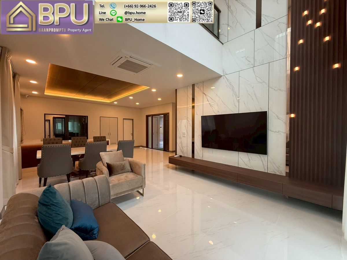 For RentHouseBangna, Bearing, Lasalle : **4 Bedrooms Single House for Rent ** The City Bangna Near Mega Bangna New Project