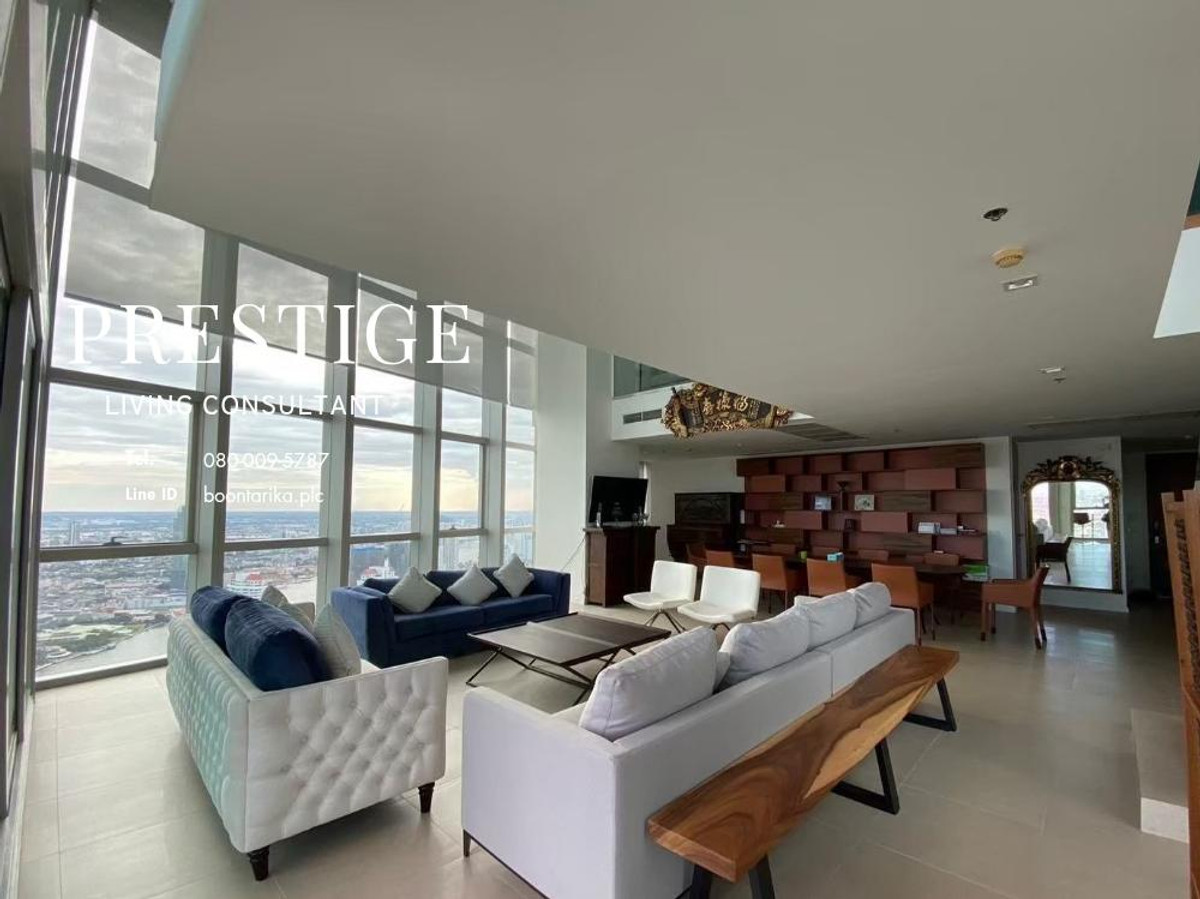 ให้เช่าคอนโดวงเวียนใหญ่ เจริญนคร : 📌For RENT เช่า | The River Condominium - 3BR Duplex PH (410 sqm) 400,000 THB/month