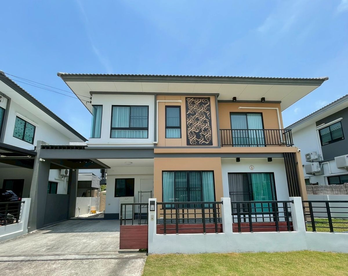 ขายสมุทรปราการ สำโรง : 🏡บ้านแฝดสไตล์บ้านเดี่ยวพร้อมอยู่  เดอะทรัสต์ สุวรรณภูมิ-เทพารักษ์🏡