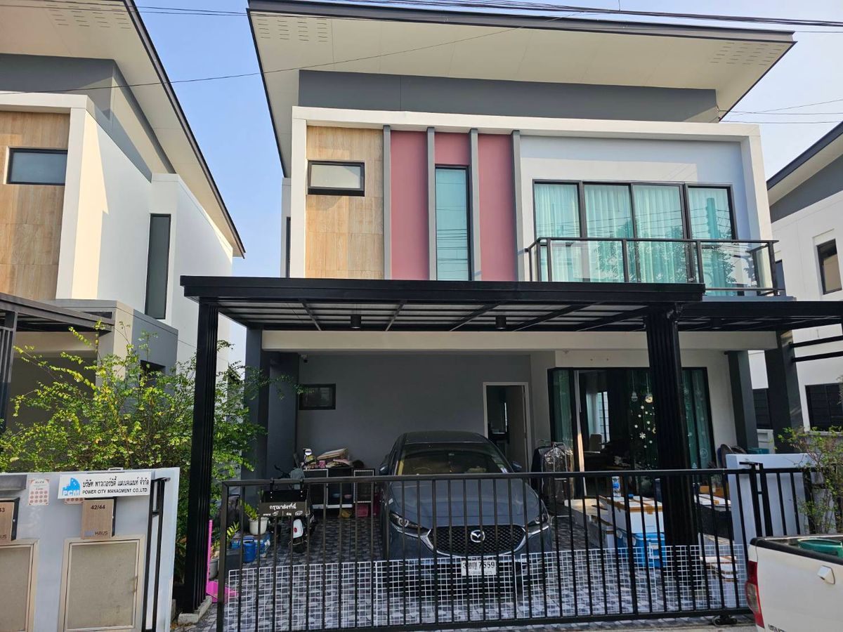 ให้เช่าบ้านปทุมธานี รังสิต ธรรมศาสตร์ : ให้เช่าบ้านเดี่ยว อีโค เฮ้าส์ วงแหวน-ลําลูกกา 2ชั้น (บ้านใหม่ไม่เคยปล่อยเช่านัดชมได้ทุกวัน)