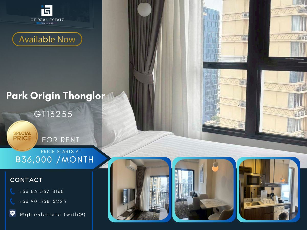 ให้เช่าคอนโดสุขุมวิท อโศก ทองหล่อ : คอนโด Park Origin Thonglor เดินทางสะดวก ใกล้รถไฟฟ้าบีทีเอส มีรถรับส่ง เฟอร์นิเจอร์ครบ พร้อมอยู่ทันที
