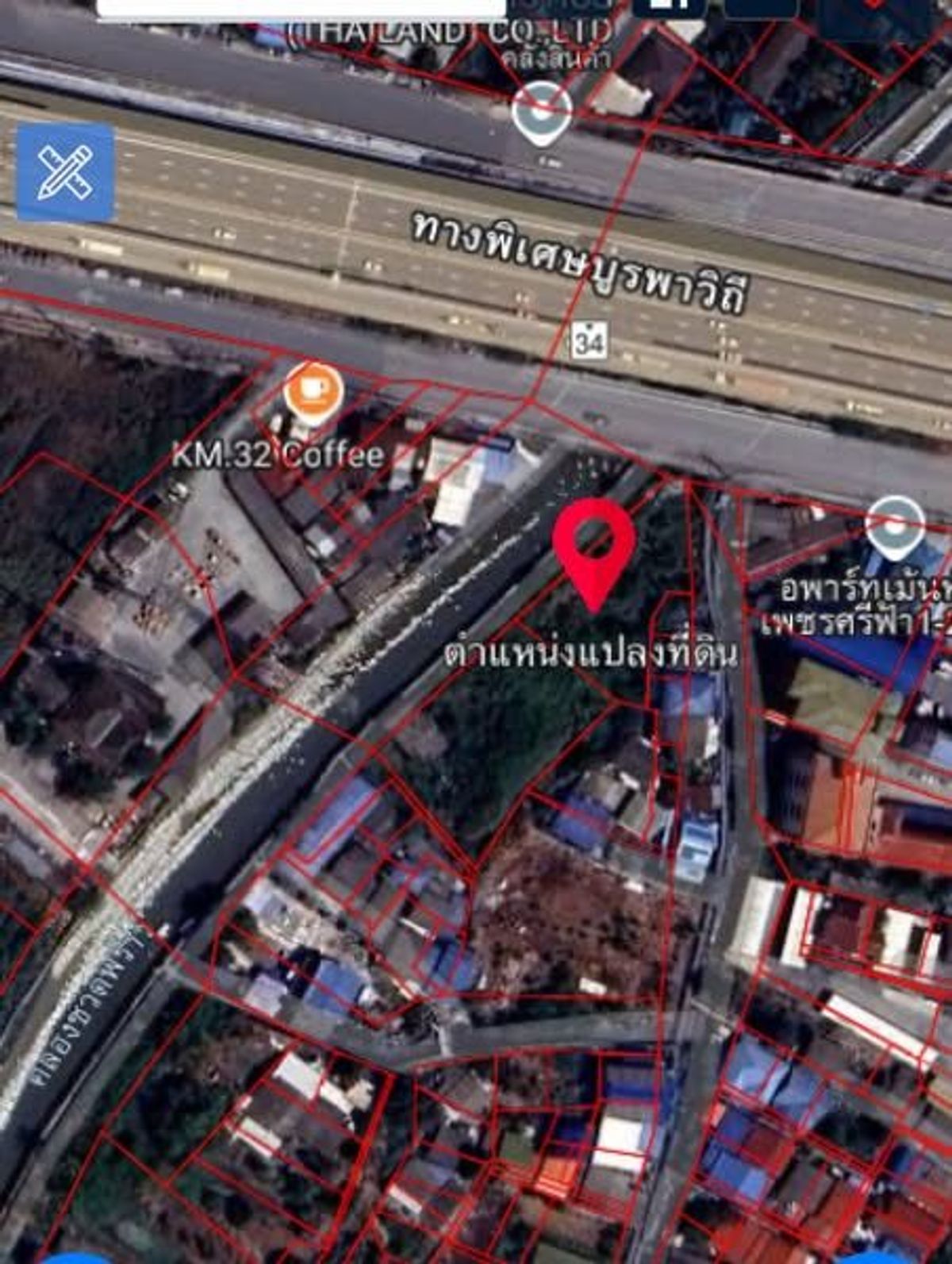 For SaleLandSamut Prakan,Samrong : Land for sale on Bang Na Trat Road, Km. 32