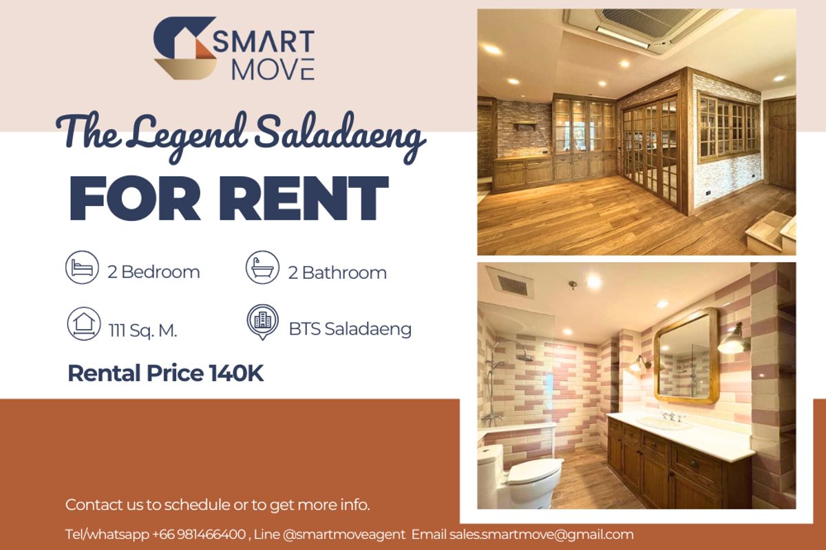 ให้เช่าคอนโดสีลม ศาลาแดง บางรัก : 🔥 สำหรับเช่า !! 🔥 Code C20250500008.........The Legend Saladaeng, 2 ห้องนอน, 2 ห้องน้ำ, ทิศตะวันออก, แต่งครบ, ราคาพิเศษ!!📣📣