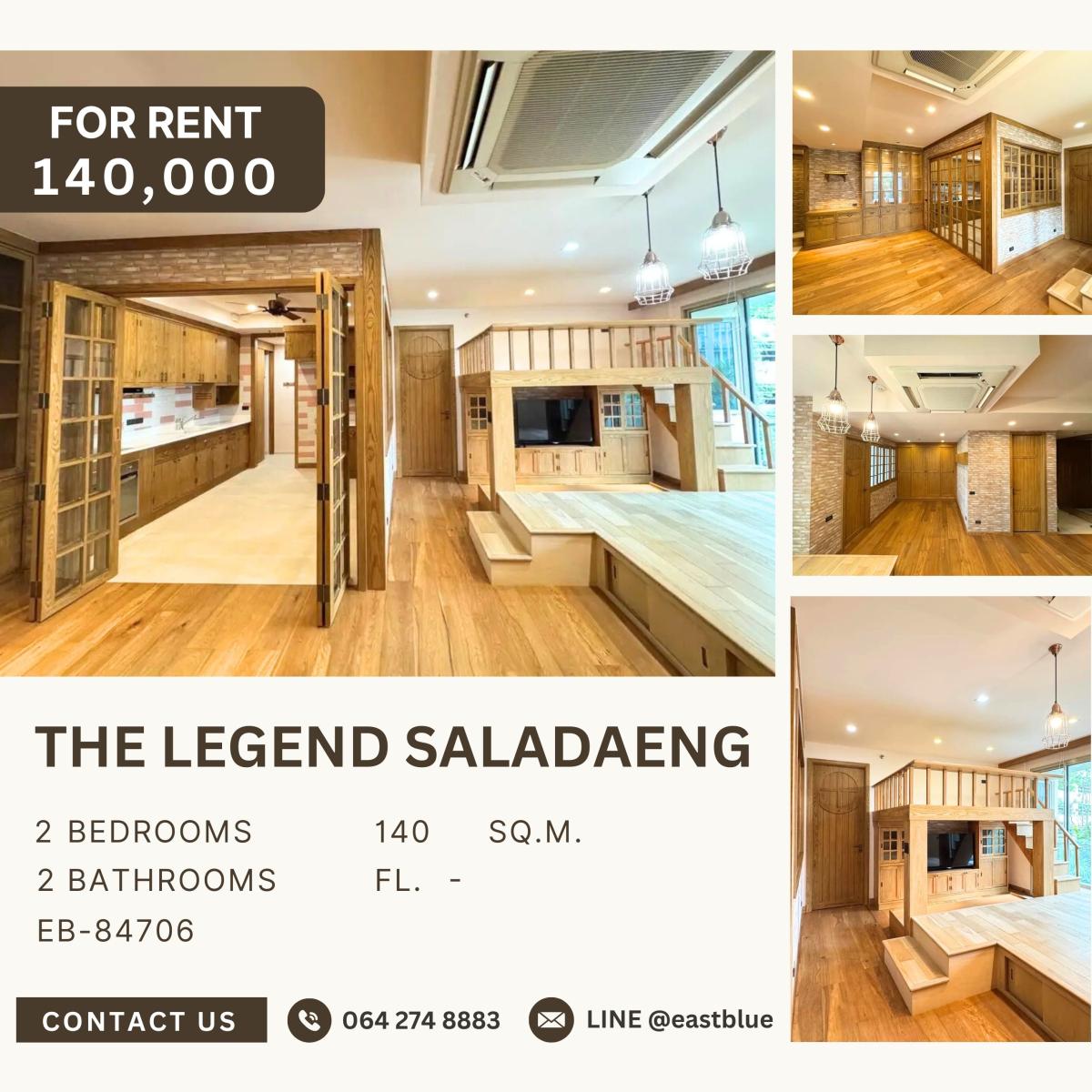 For RentCondoSilom, Saladaeng, Bangrak : The Legend Saladaeng, 2 bed, 140000 per month