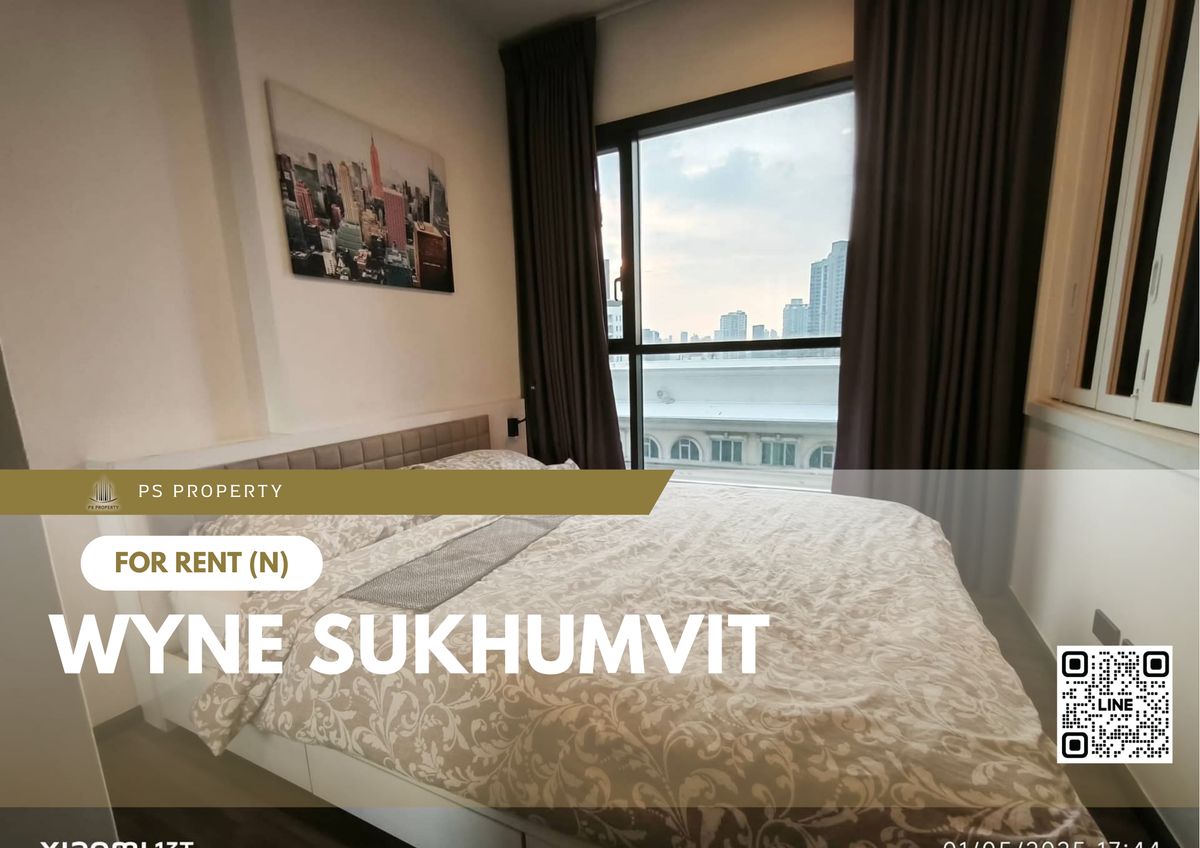 For RentCondoOnnut, Udomsuk : For rent 📍 WYNE Sukhumvit 📍 Fully furnished and equipped with electrical appliances, near BTS Phra Khanong
