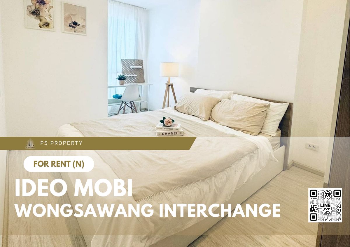 For RentCondoBang Sue, Wong Sawang, Tao Pun : For rent ✨ IDEO Mobi Wongsawang Interchange ✨ Fully furnished and equipped, near MRT Bang Son