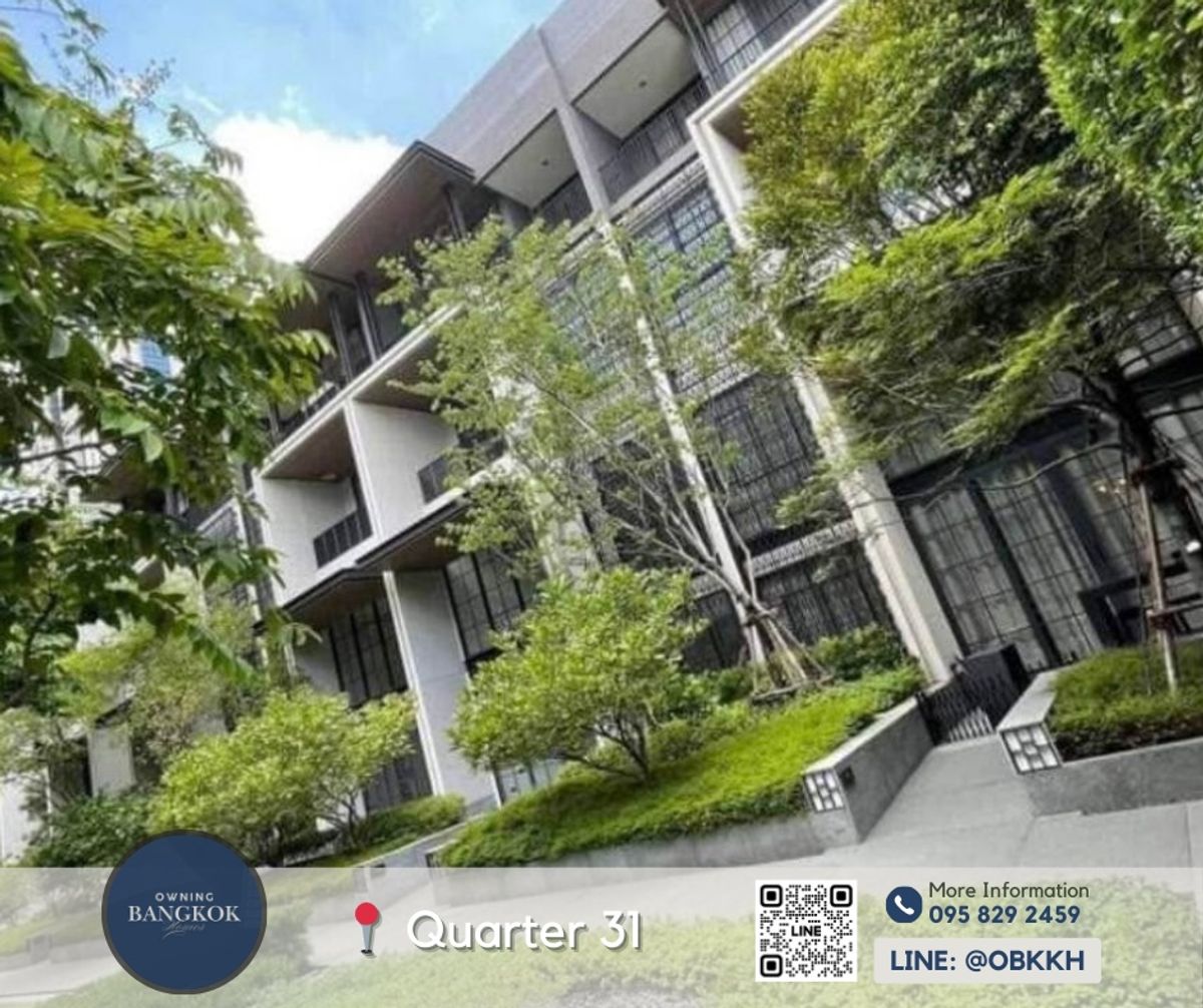 ให้เช่าทาวน์โฮมสุขุมวิท อโศก ทองหล่อ : For rent 📍Quarter 31, BTS Phrom Phong [4 bedrooms+1 Maid room] Call: 083-265-4789