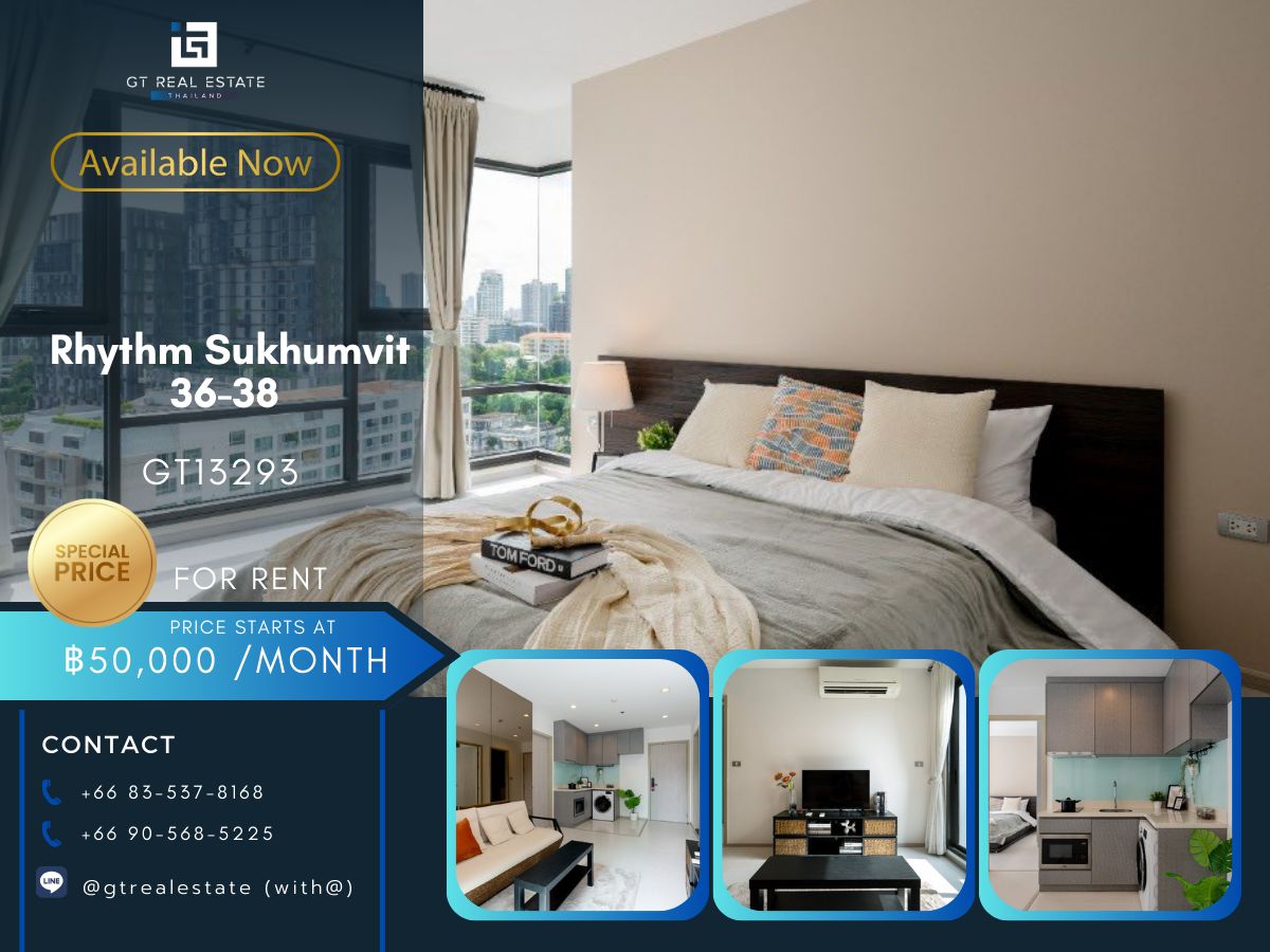 คอนโดสุขุมวิท อโศก ทองหล่อ : คอนโดหรูที่ Rhythm Sukhumvit 36-38 เดินทางสะดวก ใกล้รถไฟฟ้าบีทีเอส มีรถรับส่ง ห้องสวย เฟอร์นิเจอร์ครบ พร้อมอยู่ทันที