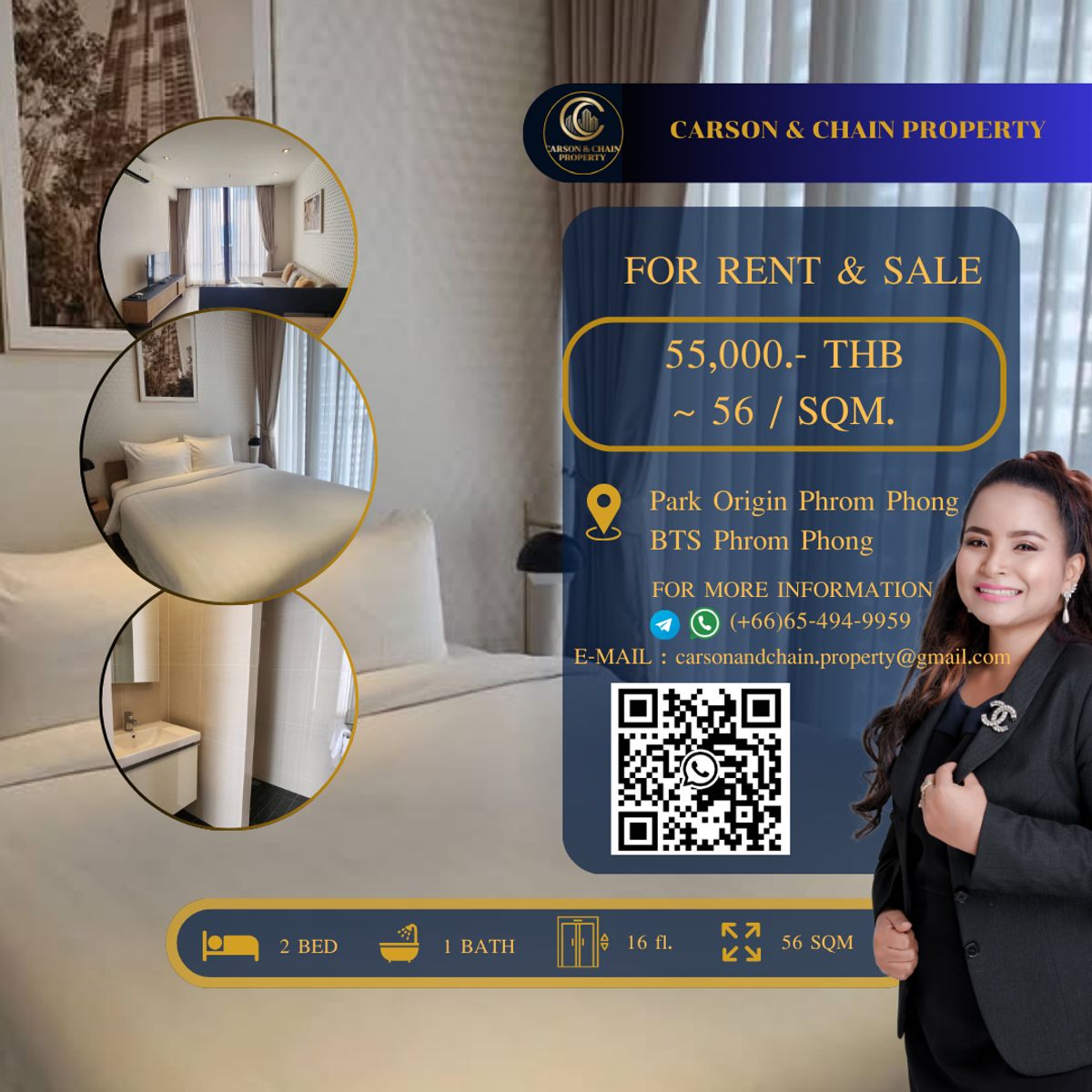 ให้เช่าคอนโดสุขุมวิท อโศก ทองหล่อ : Park Origin Phrom Phong