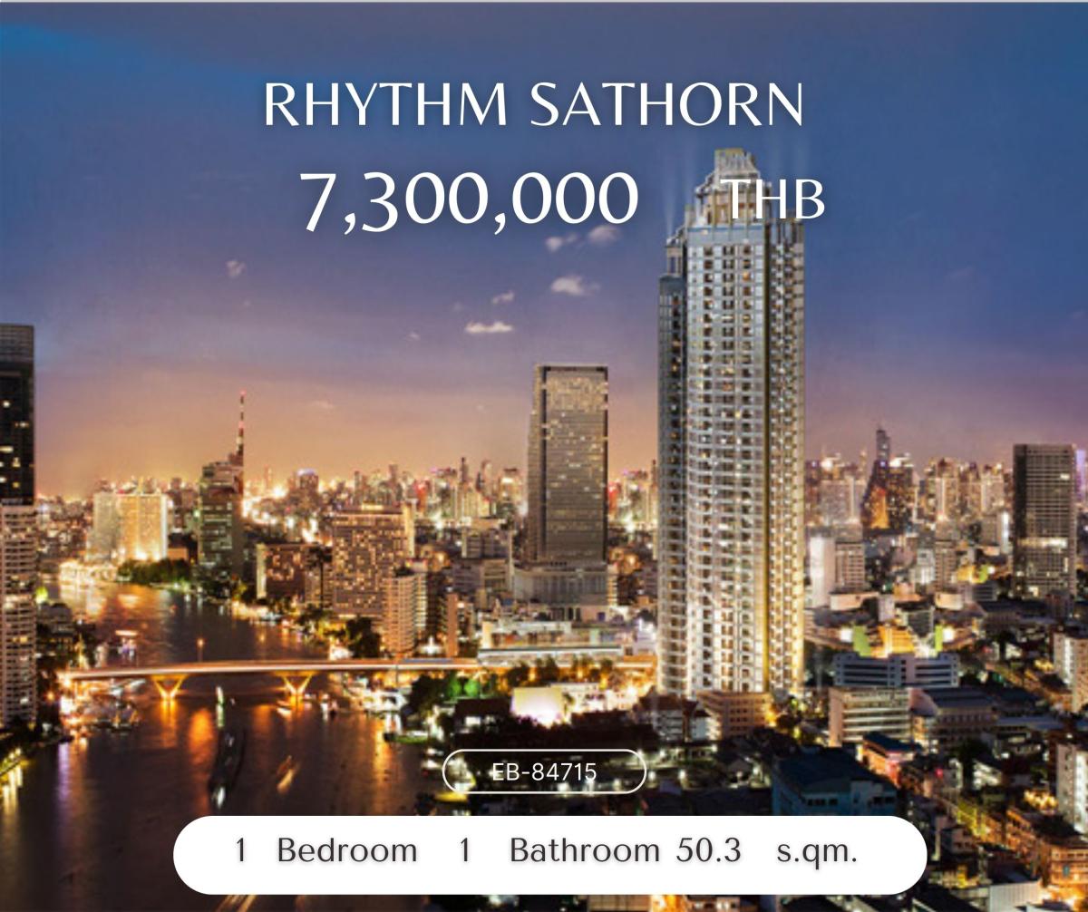 ขายคอนโดสาทร นราธิวาส : RHYTHM Sathorn ห้ามพลาดห้องสวย แร์ยูนิต มีแค่1ห้องต่อชั้น ราคาดีมาก