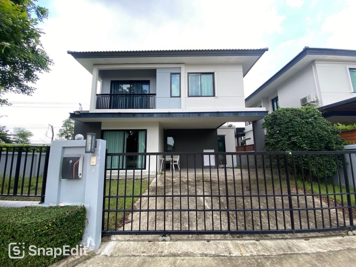 For RentHouseSamut Prakan,Samrong : Urgent rent !! Detached house, Britania, Bang Na-Suvarnabhumi, Km. 26 (Ferre, ready to stay at home, never rented)
