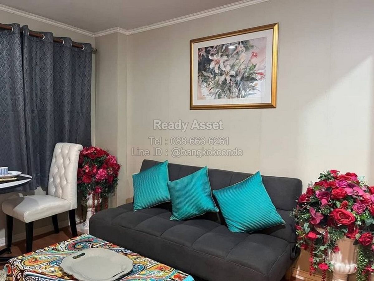 For RentCondoRatchadapisek, Huaikwang, Suttisan : R68-01-007 Condo for rent, Lumpini Ville, Mengjai, cultural center, beautiful room, beautiful, beautiful view, complete with