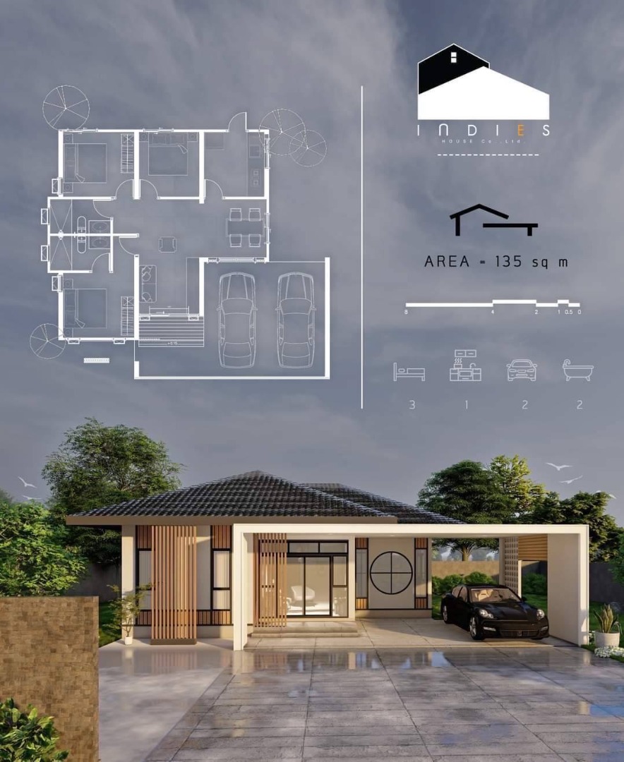 For SaleHouseChiang Mai : Single house outside the project, Rong Khi Lek Village, Doi Saket District, beautiful house, lots of space, owner bought it but never moved in, selling at a special price