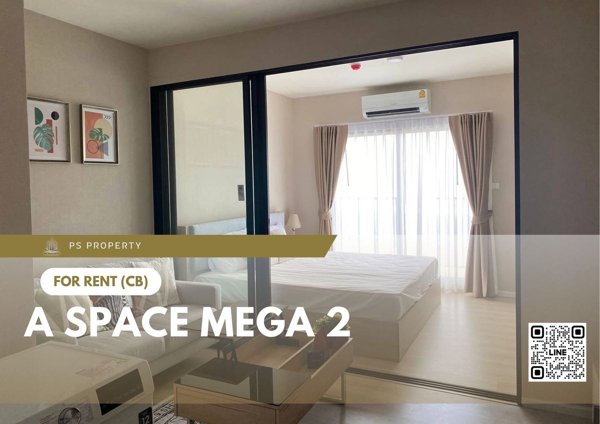 ให้เช่าคอนโดบางนา แบริ่ง ลาซาล : ให้เช่า 📍 A Space Mega 2 📍 เฟอร์นิเจอร์ และ เครื่องใช้ไฟฟ้าครบ ใกล้ Mega บางนา
