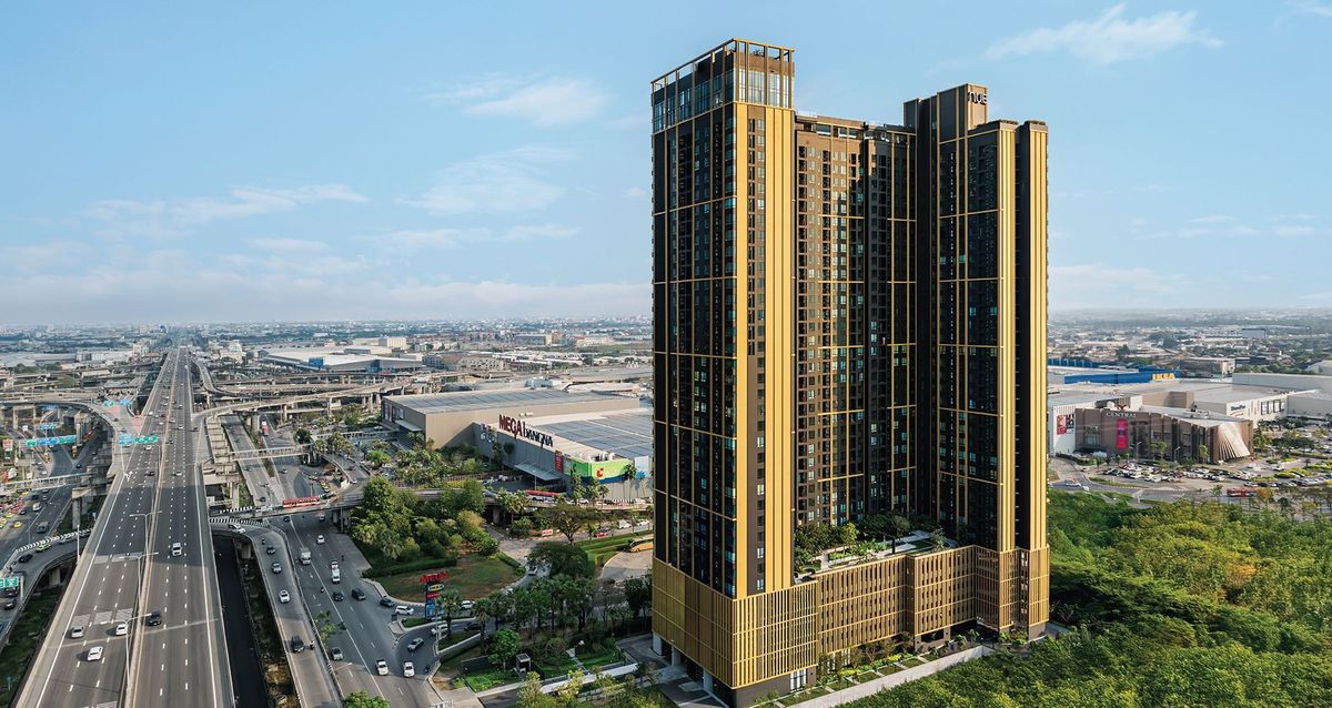 ขายคอนโดบางนา แบริ่ง ลาซาล : โครงการติดเมกะ ใกล้ม.หัวเฉียว 💥   1 bed 35ตร.ม ห้องมุม ชั้นสูง วิวเมกะ : Nue Mega+ Bangna : Aum 065-512-1395