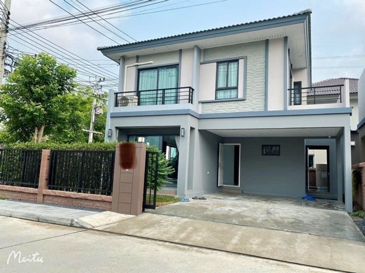For RentHousePathum Thani,Rangsit, Thammasat : Rent a detached house, The Platon Village, near Big C -Lotus Pathum Thani, Bangkok -Pathum Thani Road