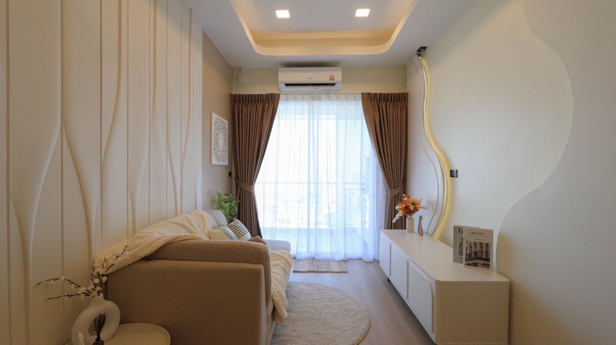 ขายคอนโดรามคำแหง หัวหมาก : K-6298 ขาย ! คอนโด ฝักข้าวโพด ห้องสวย ตกแต่งใหม่ พร้อมอยู่