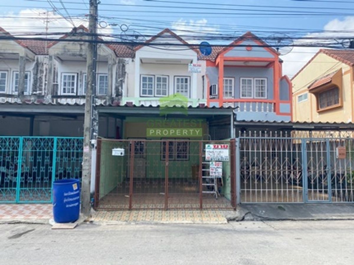 ขายทาวน์โฮมสมุทรปราการ สำโรง : หมู่บ้านเฟื่องฟ้าวิลล่า1 เทพารักษ์ ขายด่วน ทาวน์เฮ้าส์ 2 ชั้น เนื้อที่ 21.60 ตร.ว ต่อเติมครบ ทำเลดี ใกล้BTSศรีเทพา
