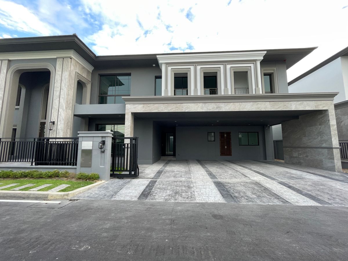 ขายบ้านนวมินทร์ รามอินทรา : ขายบ้านเดี่ยวหรูระดับ SUPER LUXURY แกรนด์ บางกอก บูเลอวาร์ด รามอินทรา – เกษตรนวมินทร์ บ้านเดี่ยว 2 ชั้น พื้นที่ใช้สอย 439 ตร.ม. 4 ห้องนอน 5 ห้องน้ำ 3 ที่จอดรถ ติดถนนสวนสยาม เชื่อมต่อการเดินทางและความอุดมสมบูรณ์ในย่านรามอินทราได้สะดวก