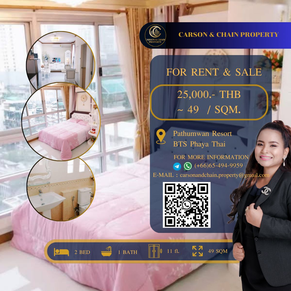ให้เช่าคอนโดราชเทวี พญาไท : Pathumwan Resort 