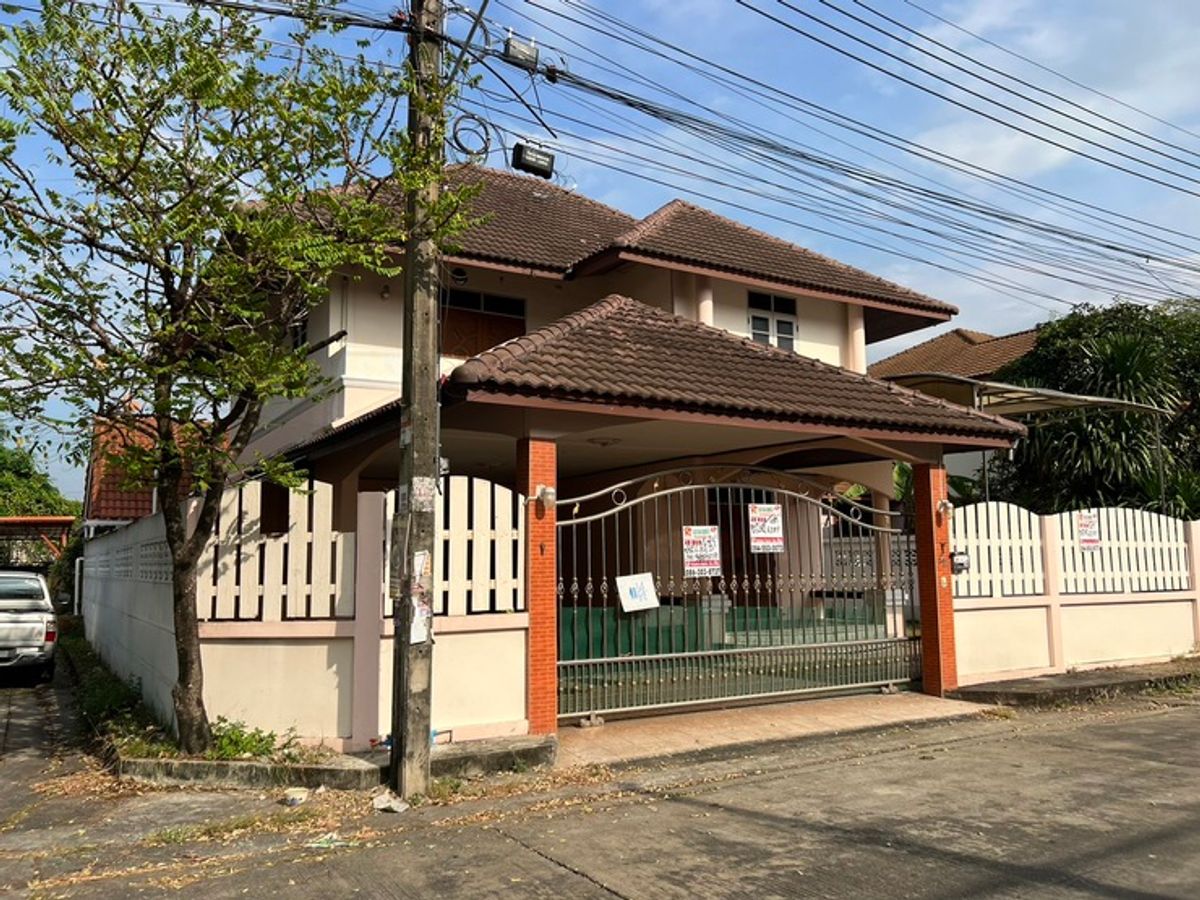 For RentHouseNawamin, Ramindra : 🏠 2 storey detached house for rent, 65 sq.w., Ranee Village, 7 Soi, Suan Siam 24, with 4 bedrooms, 3 bathrooms