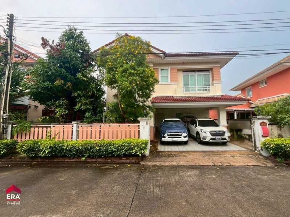 ขายบ้านศรีราชา แหลมฉบัง บ้านบึง : ขายบ้านเดี่ยว มณีรินทร์เพลส 165 ตร.ม. ใกล้ เซนทรัล ศรีราชา