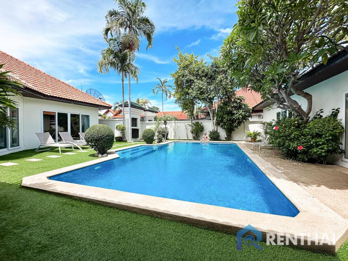 For SaleHousePattaya, Bangsaen, Chonburi : Luxury 5bed View Talay Villa in Pattaya with Pool & Garden - 26 M Thb, Fully Furnished