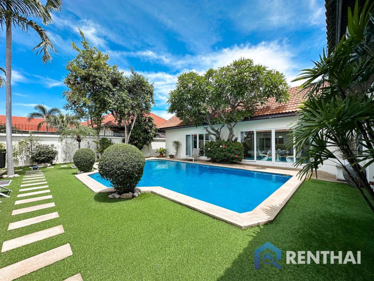 For SaleHousePattaya, Bangsaen, Chonburi : Luxury 5bed View Talay Villa in Pattaya with Pool & Garden - 26 M Thb, Fully Furnished