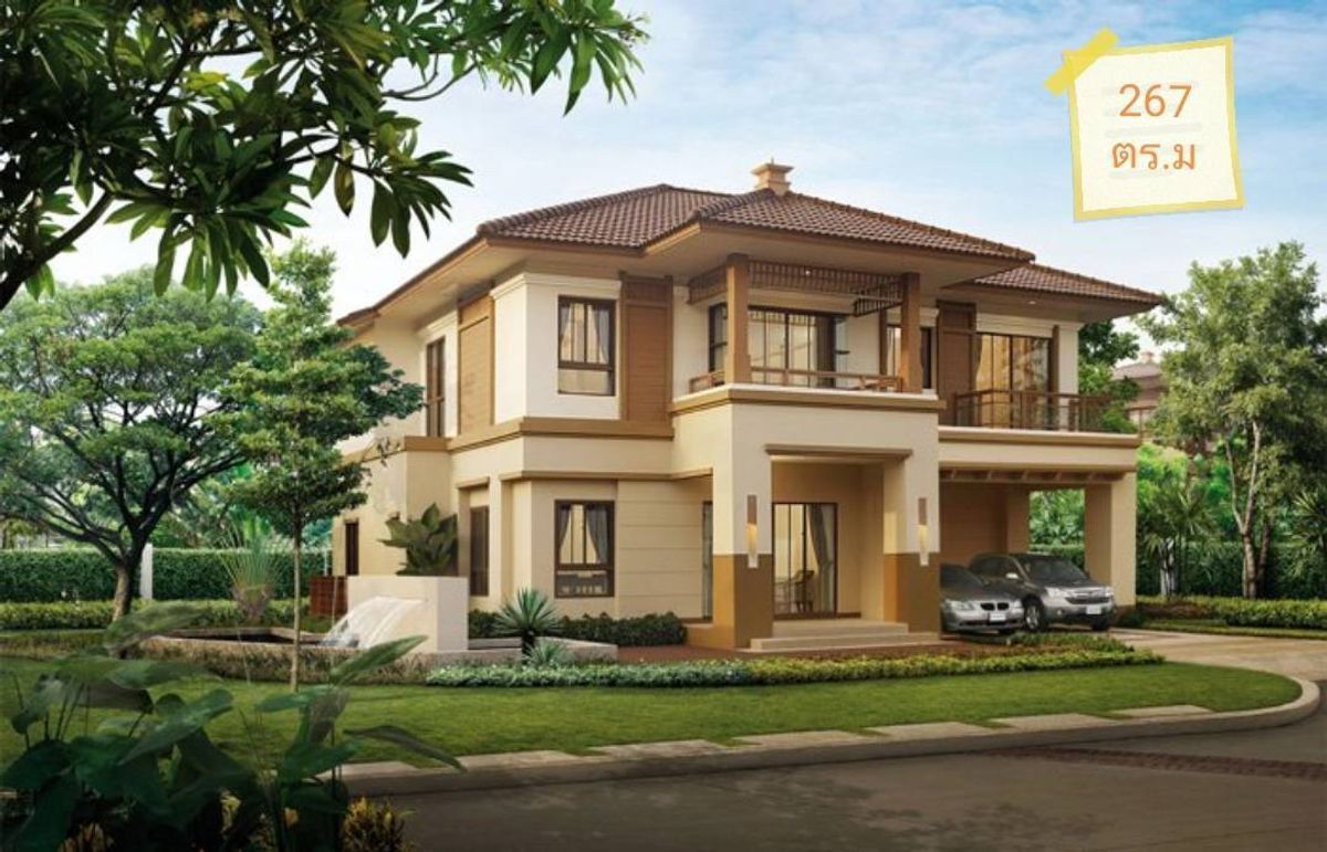 ขายบ้านพระราม 5 ราชพฤกษ์ บางกรวย : ขายขาดทุน บ้านบุราสิริ ราชพฤกษ์ แจ้งวัฒนะ 4 ห้องนอน 89 ตรว ติดถนนเมน