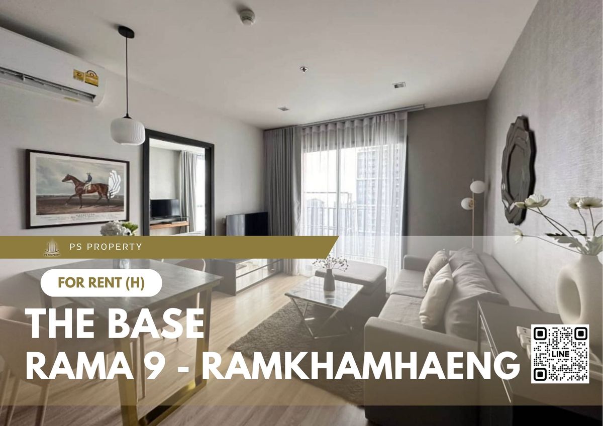 For RentCondoRama9, Petchburi, RCA : For rent 🔥 The Base Rama 9 - Ramkhamhaeng 🔥 2 bedrooms, fully furnished and equipped with appliances