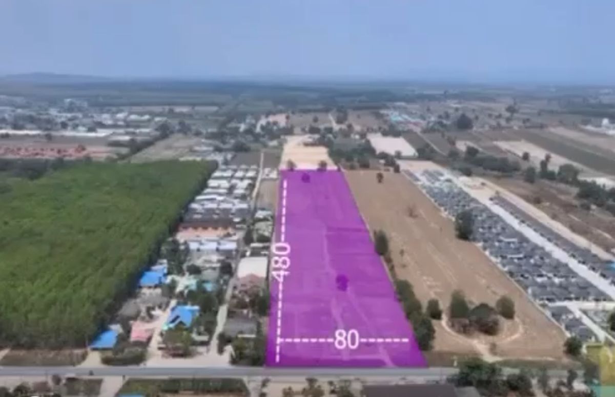 For SaleLandRayong : Purple Land, 24 Rai, Nikom Phatthana, Maine Road, Line 2026 / 4.3 million per rai (sell), Land Muang Lai 24 Rai Nikhom Phatthana Next to Main Road 2026 / 4.3M Per (For Sale) Nut2097