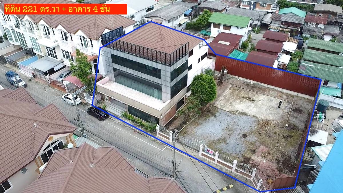 สำนักงานบางซื่อ วงศ์สว่าง เตาปูน : ขายอาคารสำนักงาน 4 ชั้น 1,000 ตร.เมตร พร้อมที่ดิน 221 ตร.วา ซอยกรุงเทพ-นนทบุรี 6 ใกล้ถนนใหญ่ ใกล้ MRT แยกติวานนท์ เหมาะเป็นโฮมออฟฟิศ