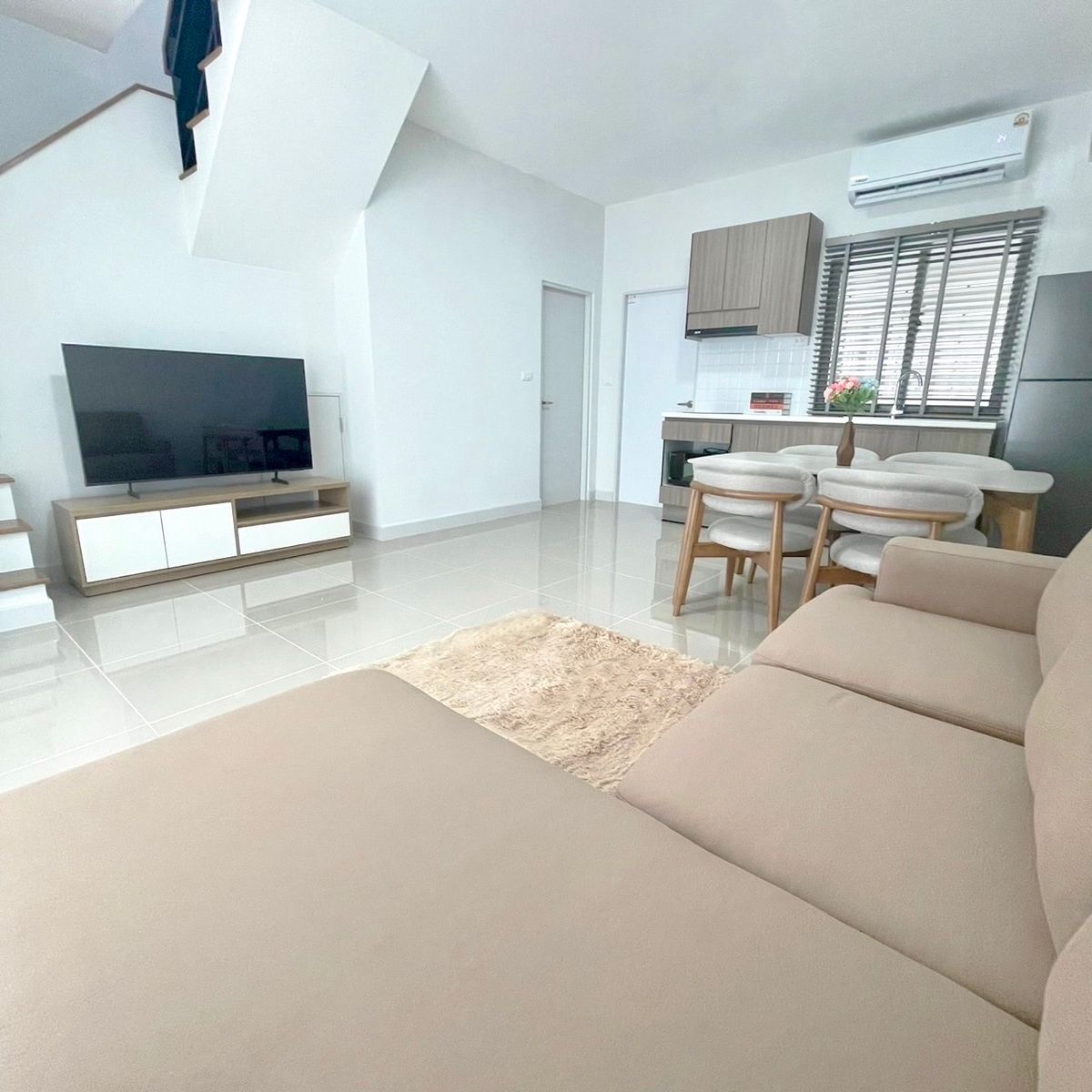 For RentTownhomeBangna, Bearing, Lasalle : 🌟 For Rent: Brand-New Townhome at Pleno Sukhumvit - Bangna 2. 2-Storey Townhome 3 Bedrooms and 2 Bathrooms. Fully furnished and nicely decorated.💥 Rental Fee: 38,000 THB/month.