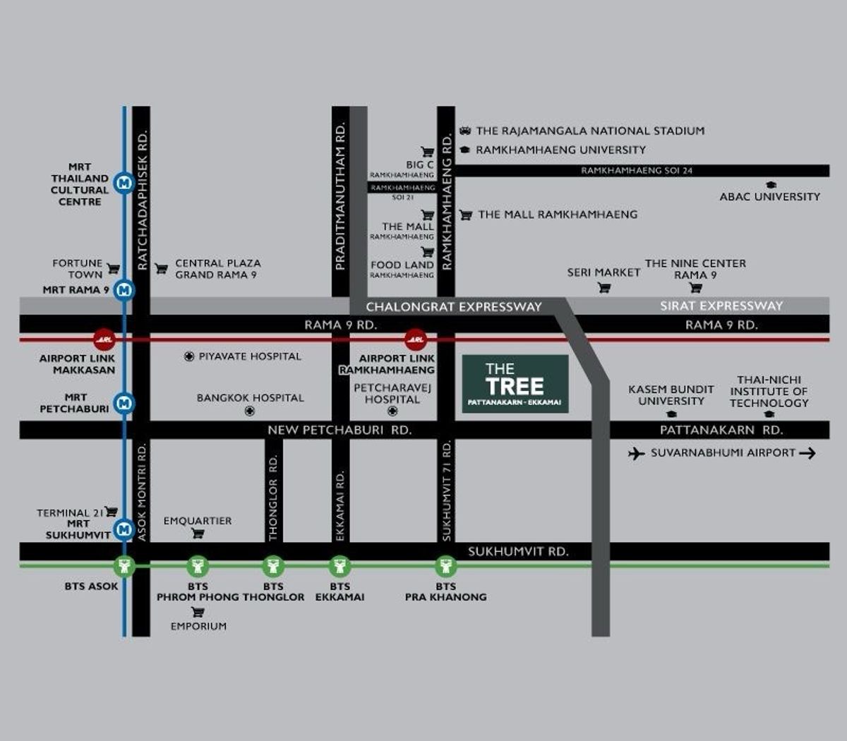 ให้เช่าคอนโดพระราม 9 เพชรบุรีตัดใหม่ RCA : คอนโดเช่า The Tree พัฒนาการ-เอกมัย ✅ ห้องใหม่มือ 1 แต่งครบพร้อมอยู่