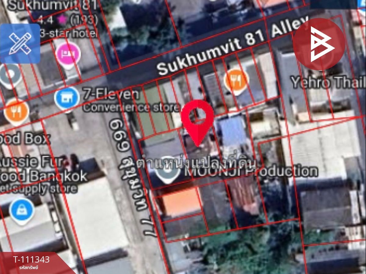 For SaleLandOnnut, Udomsuk : Land for sale, area 27 sq.w. Phra Khanong, Bangkok