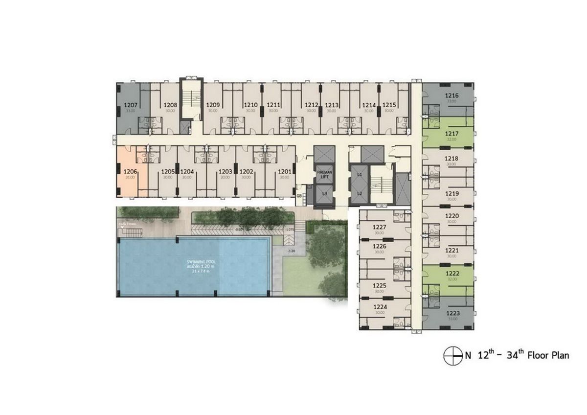 ขายคอนโดปทุมธานี รังสิต ธรรมศาสตร์ : Rare North View  !! Terra Residence เฟส 1 ทิศเหนือ หันหน้าเข้าธรรมศาสตร์ ไม่มีห้องตรงข้ามมองเข้ามา ไม่โดนเสียงรถรบกวน ชั้นไม่สูง 