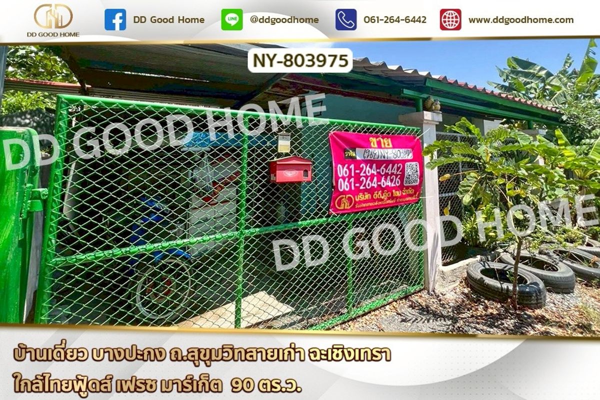ขายบ้านฉะเชิงเทรา : NY-803975 บ้านเดี่ยว บางปะกง ถ.สุขุมวิทสายเก่า ฉะเชิงเทรา ใกล้ไทยฟู้ดส์ เฟรซ มาร์เก็ต