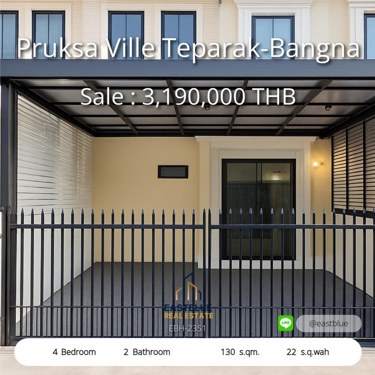 For SaleTownhomeSamut Prakan,Samrong : For Sale/Rent Townhome Purksa Ville 103 Thepharak - Near Expressway for sale/Rent a Townhome, Pruksa Ville 103, Thepharak near the expressway.