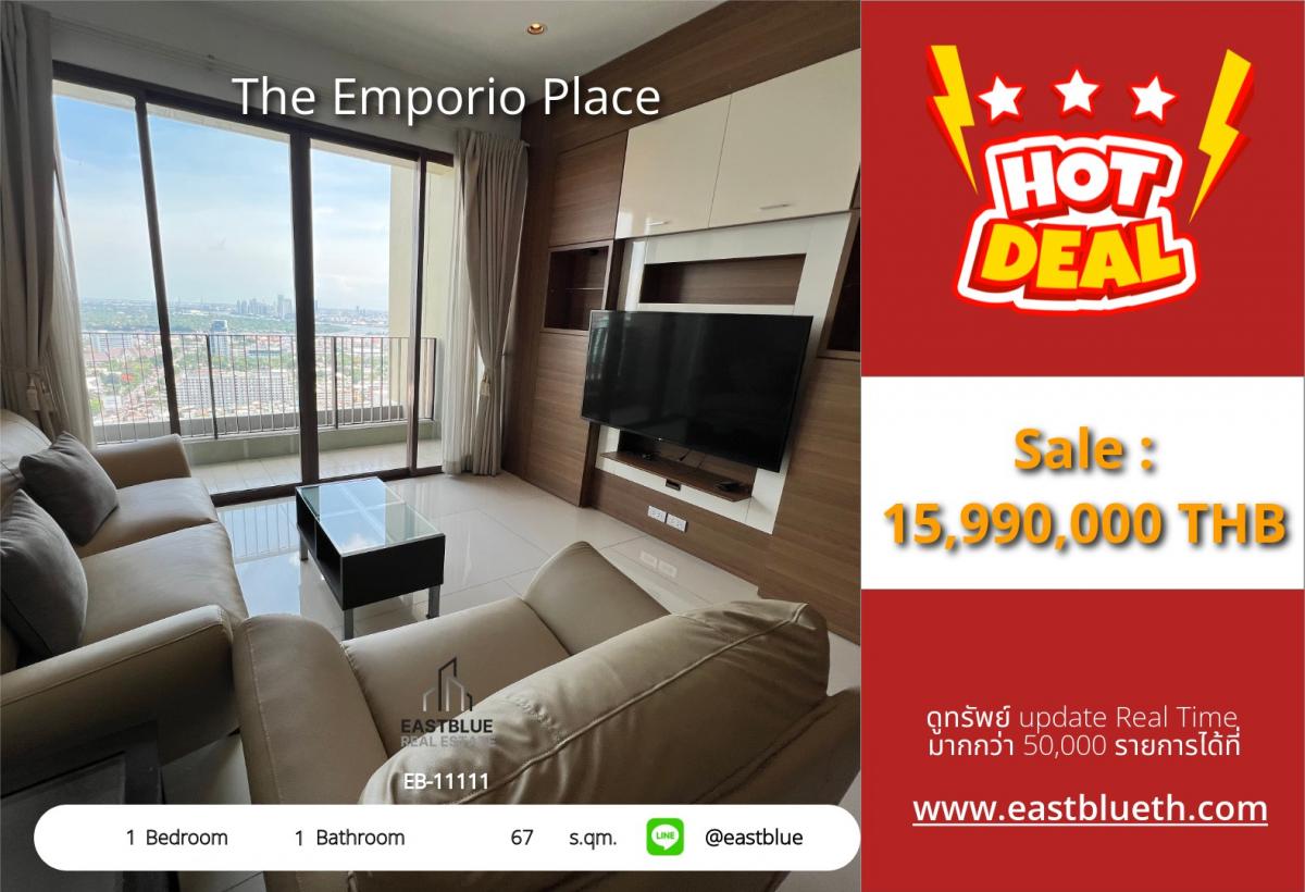 For SaleCondoSukhumvit, Asoke, Thonglor : Luxury condo in the heart of Phrom Phong, 1 bedroom, 67 sqm, special price of only 15.99 million THB.
Near BTS The Emporium, swimming pool, fitness center, ready to move in!