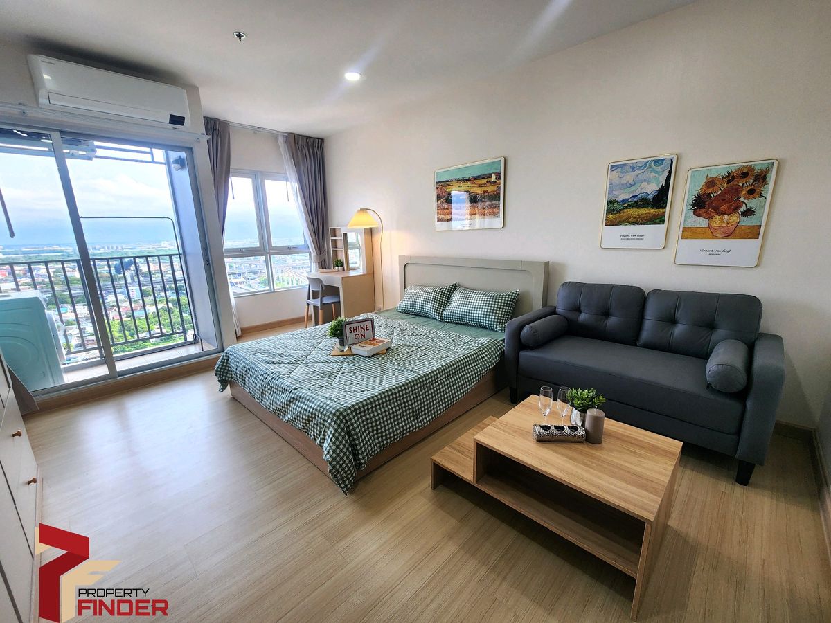 For RentCondoSamut Prakan,Samrong : Condo for rent, Supalai, Weeranda Sukhumvit117, with a kitchen glass.