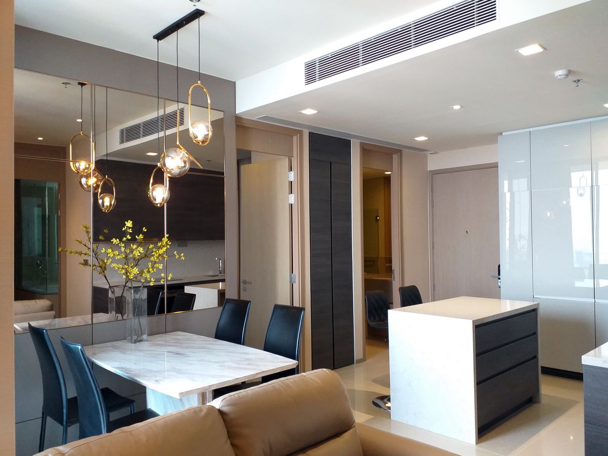 For RentCondoSukhumvit, Asoke, Thonglor : High floor 2 bed 2 bath 75 sqm condo at The ESSE Asoke for rent 75,000THB per month, Sukhumvit soi 21, Asoke BTS station