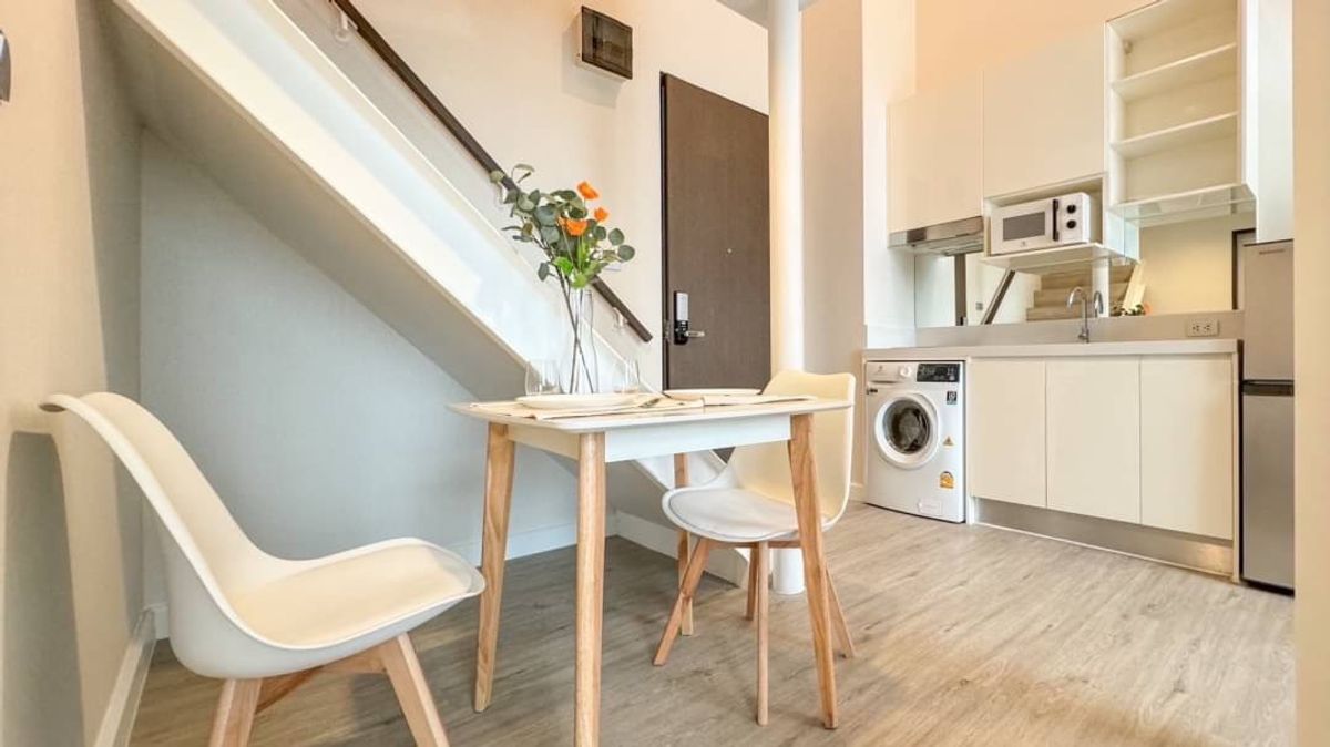 ให้เช่าคอนโดอ่อนนุช อุดมสุข : Duplex Type Condo สวยๆ The Sky Sukhumvit ใกล้BTSอุดมสุข 45ตรม. ชั้น9 เฟอร์ครบ