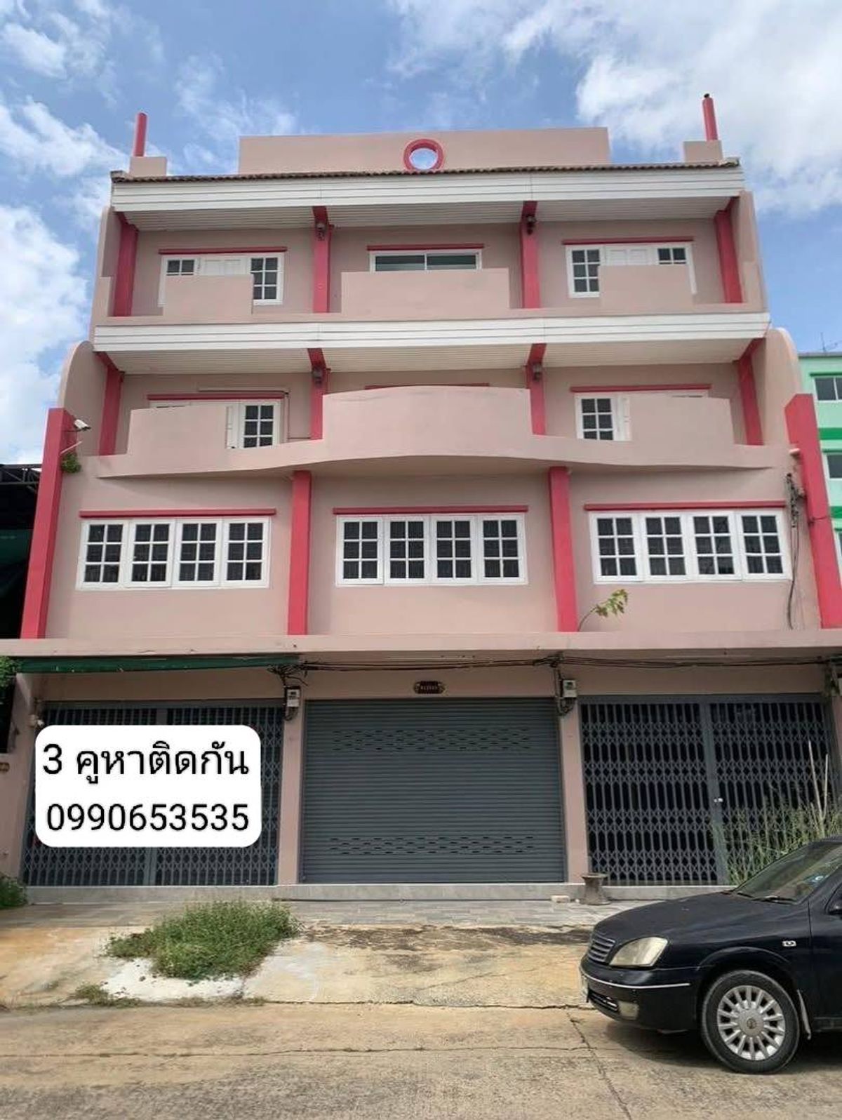 For RentShop HouseNonthaburi, Bang Yai, Bangbuathong : ⚡ Rent a 5 -story commercial building, 3 booths connected together, Bang Yai City Village, near MRT 60 sq.w. ⚡