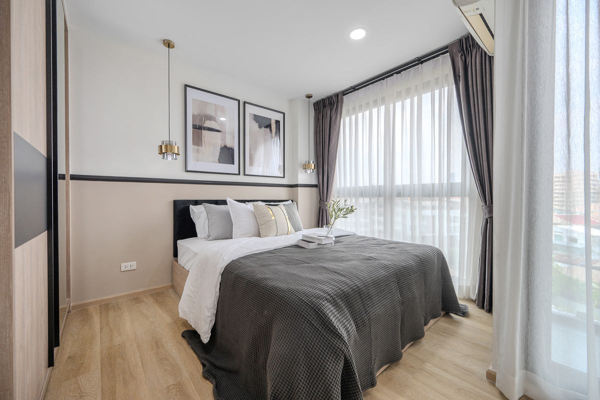 For SaleCondoOnnut, Udomsuk : Di Excel Hide Away Sukhumvit 71 Big Room, 2 bedrooms, near the central electric train, full _DO669